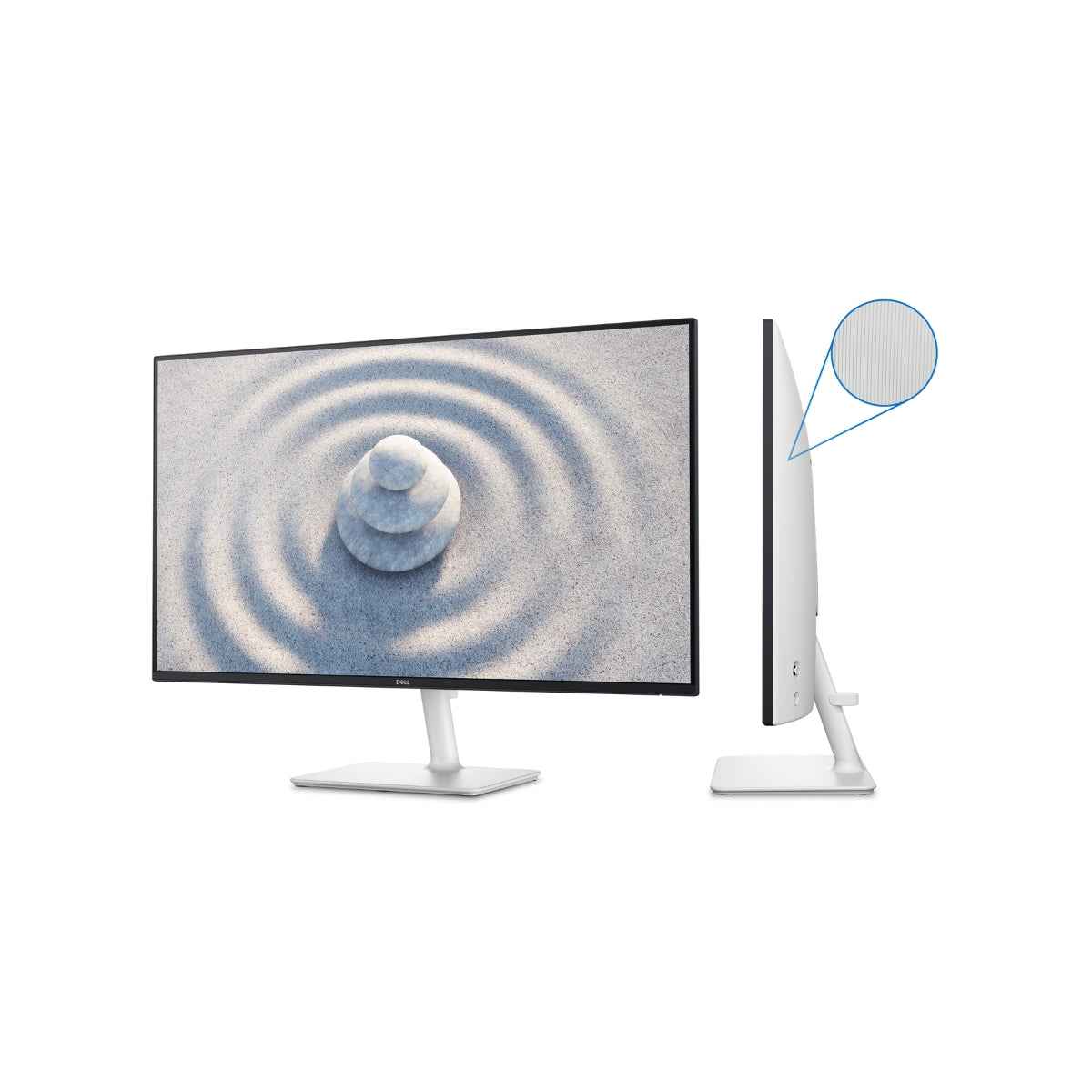 Dell Monitor 27" FHD IPS Display, 1920 x 1080 Resolution, 100Hz Refresh Rate, 4ms (Extreme Mode) Response Time, Built-In Speakers, 16.7m Color Support, 4 Star TUV Eye Support, White