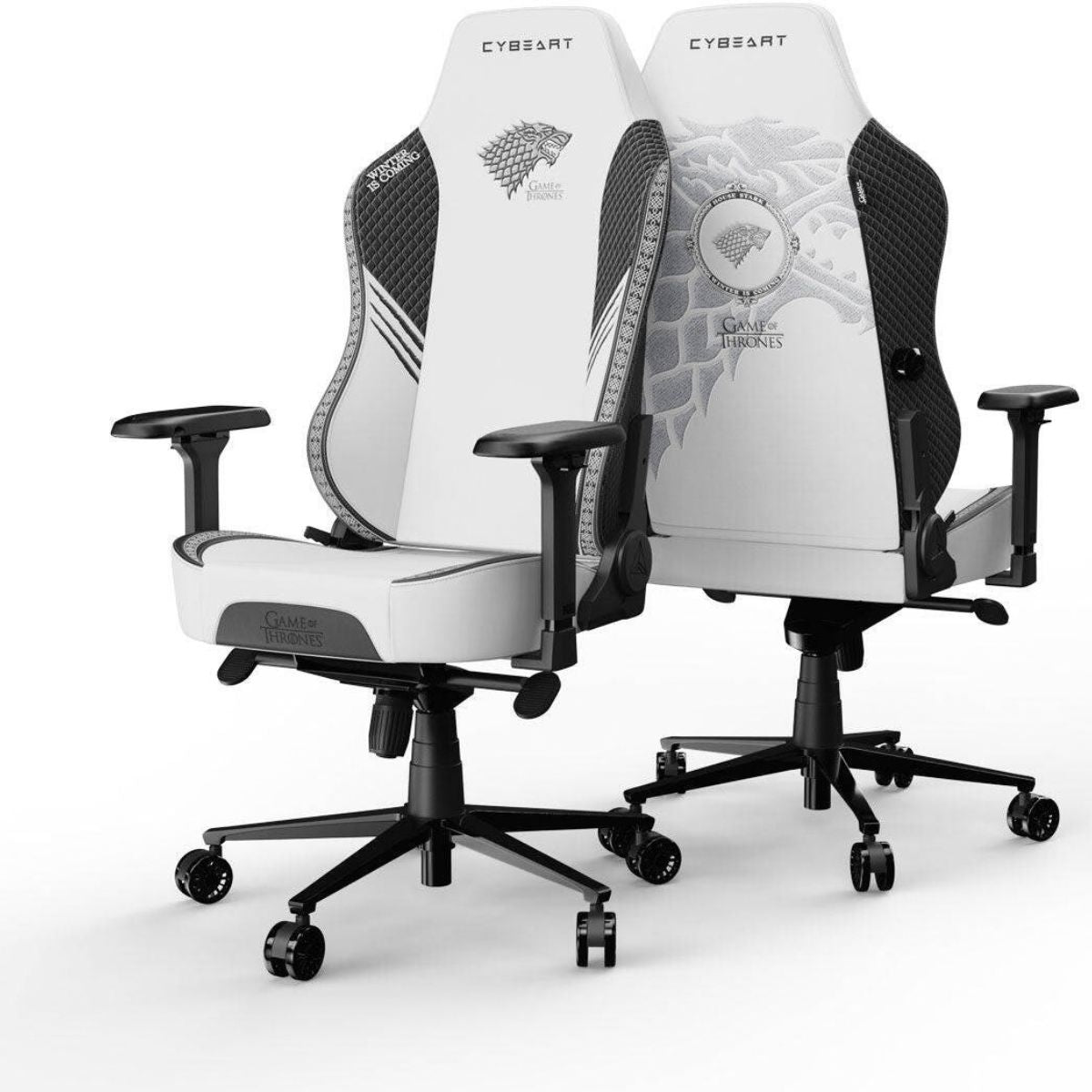 Cybeart House Stark Licensed Edition Gaming Chair | Supreme PU Leather | Cold-Cured Foam | 4D Armrests | 165° Recline | 150kg | Stark