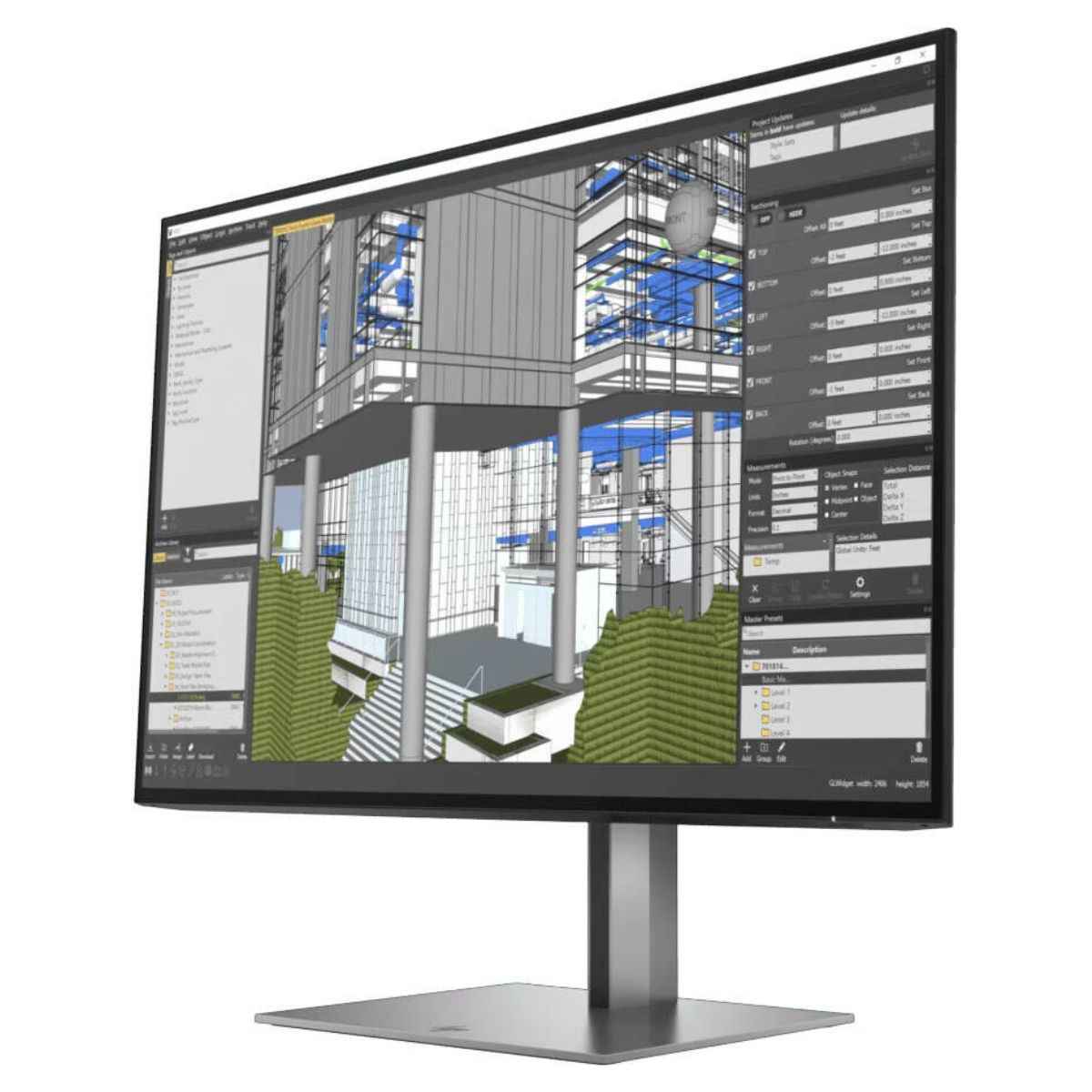 HP G3 Monitor, 24" WUXGA IPS Display, 60Hz Refresh Rate, 5ms (GtG with Overdrive) Response Time, On-Screen Controls, Adjustable Height & Pivot Rotation, 16 10 Aspect Ratio, Silver