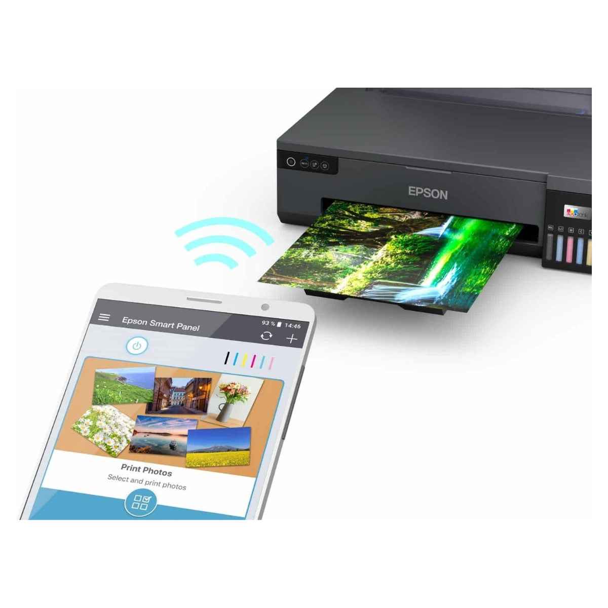 Epson EcoTank L18050 Ink Printer, 6 Color Dye Based Inks, A3+ Borderless Photo Printing, Print Speed Appx 27 sec* (4R) / 65 sec* (A4), CD/DVD/PVC/ID Card Printing, WiFi Direct, Black | C11CK38403DA