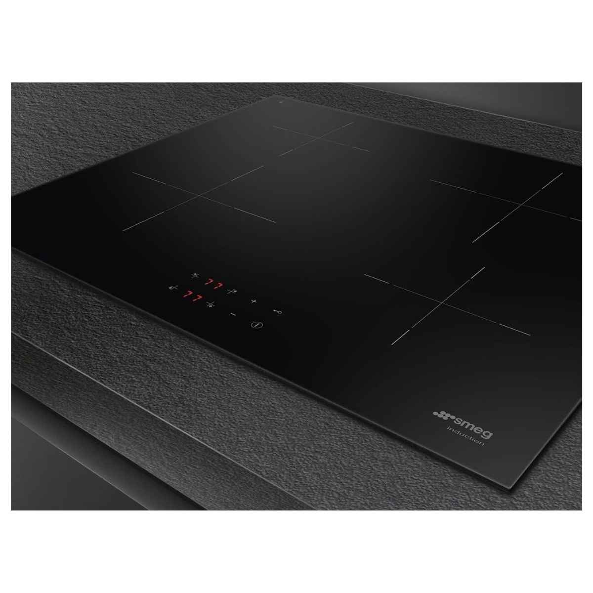 Smeg SI2641D Built-In Universal Aesthetic Induction Hob, 60cm Size, Black