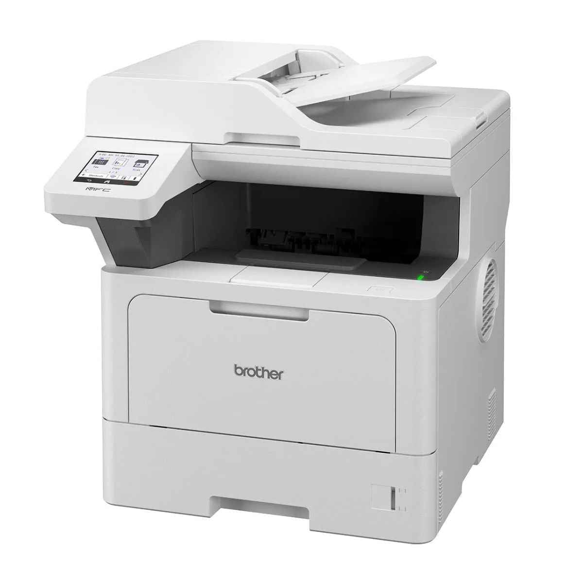 Brother MFC-L5710DW Mono Laser Printer, Print, Scan, Copy, Fax, Up to 50ppm Print Speed, Up to 1200 x 1200 DPI Resolution, 3.5" Colour Touchscreen LCD Operation, White | MFC-L5710DW