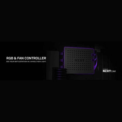 NZXT RGB & Fan Controller – Dual RGB Channels, 3 Fan Channels, CAM V4 Software, Magnetic Mount (Black)