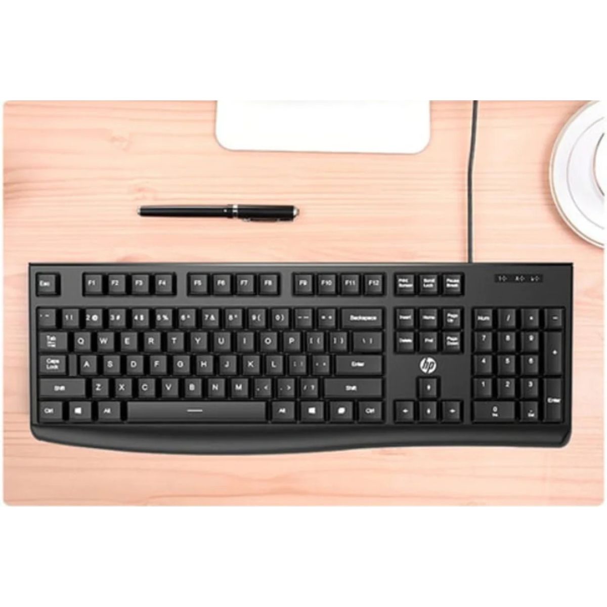HP K200 Wired USB Keyboard, Ultra-thin and Chiclet Keycaps, Black | 3CY44PA#AB2