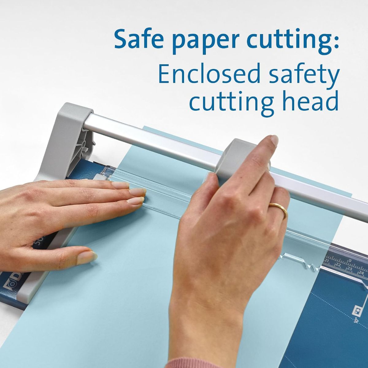 Dahle 507 Craft Creative DIN A4 Self-Sharpening Paper Trimmer | Safety Cutting Protection | Blue | DHL 00507-24040
