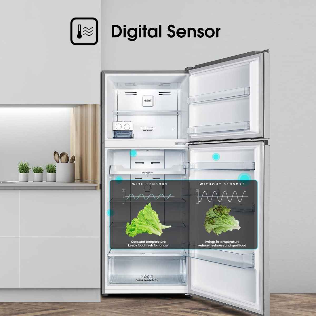 Hisense 488L Gross Top Mount Refrigerator – RT488N4ASU1, with Inverter Compressor & No Frost