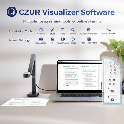 CZUR Fancy S Pro Document Scanner | 12MP CMOS Sensor | 4000 × 3000 Resolution | Autofocus