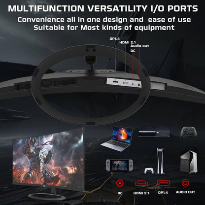Twisted Minds TM32CFHD180VA Curved Gaming Monitor – 32″ FHD VA, 180Hz, 1ms, R1500 Curved Display