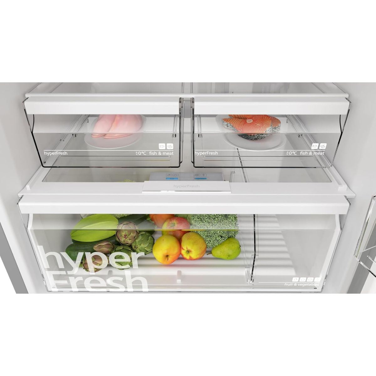 Siemens KD76NXIE1M iQ300 Free-Standing Fridge Freezer – 542 Liters Net Capacity, Total noFrost, Anti-Fingerprint, German Engineering