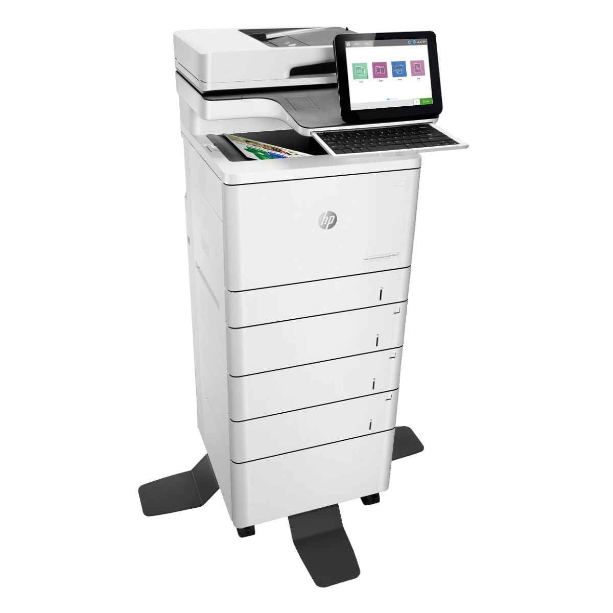 HP Color LaserJet Enterprise Flow MFP M578c Laser Printer, Print, Copy, Scan, Fax, Print Speed Up to 38ppm (Black) & 38ppm (Color), HP ImageREt 3600 Quality, 8" Color Touch Screen, White | 7ZU87A