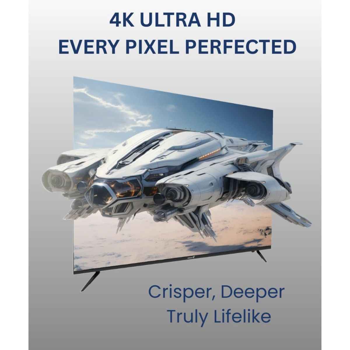 Videocon 50″ 4K UHD Google Smart TV – Edgeless Design, Dolby Audio &amp; Chromecast Built-in