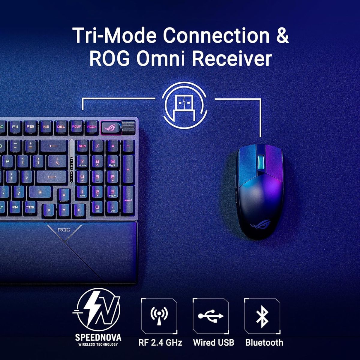 Asus ROG X901 Strix Scope II Gaming Keyboard – -96% Layout, English & English-Arabic, Tri-Mode, Hot-Swappable, RGB