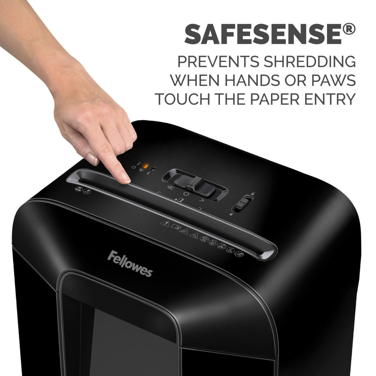Fellowes Powershred LX85 Cross-Cut Shredder | P-4 | 12-Sheet Capacity | 4 × 40mm | 5-Gallon Bin | Black | 4400401