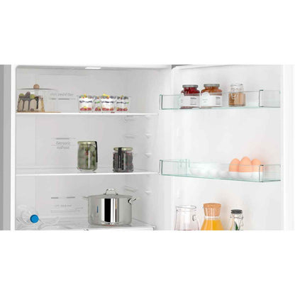 Siemens iQ300 530L Free-Standing Bottom Freezer Refrigerator – Inox-Look (Model KG55NVLE0M)