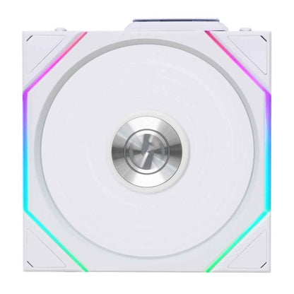 Lian-Li UNI FAN TL 120 Reverse Blade Wireless Case Fan – 2300 RPM, 83.4 CFM Airflow, FDB Bearing, Single Pack | Black / White