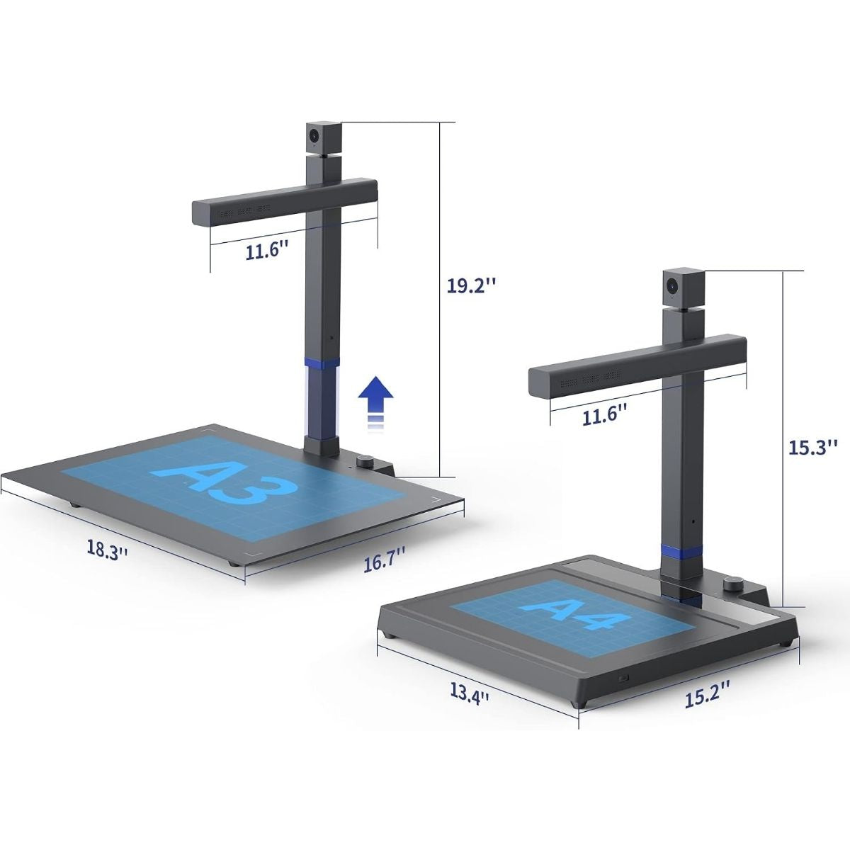 CZUR Shine Surface Pro Professional Document Scanner | 16MP Document Camera | 2MP Webcam | A3 Book Scanner
