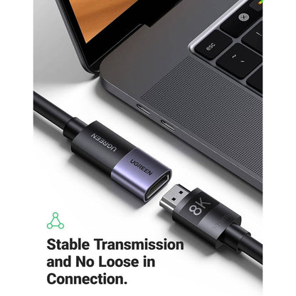 UGREEN 90592 8K HDMI 2.1 Female-to-Female Extension Coupler | Up to 8K @ 60Hz | eARC | Grey