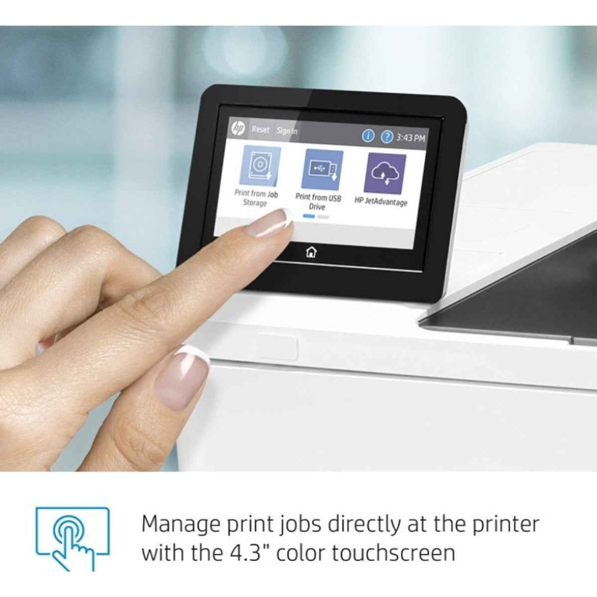 HP M611dn LaserJet Enterprise Monochrome Printer, Up to 65ppm Print Speed, 1200x1200 Dpi Resolution, Auto Duplex Printing, 100 Sheets Multipurpose Feeder, White | 7PS84A