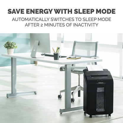 Fellowes AutoMax 100M Mini-Cut Paper Shredder | 100-Sheet Auto Feed | P-4 | 4 × 10mm | 23L Bin | 4629001