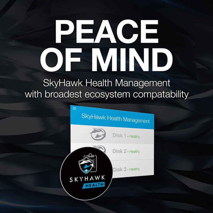 Seagate 2TB SkyHawk Surveillance SATA III 3.5" Internal Hard Drive, 256MB Cache, 5400 RPM, Up to 180 MB/s Sustained Transfer Rates, 1 Million Hours MTBF, Supports up to 64 HD Cameras