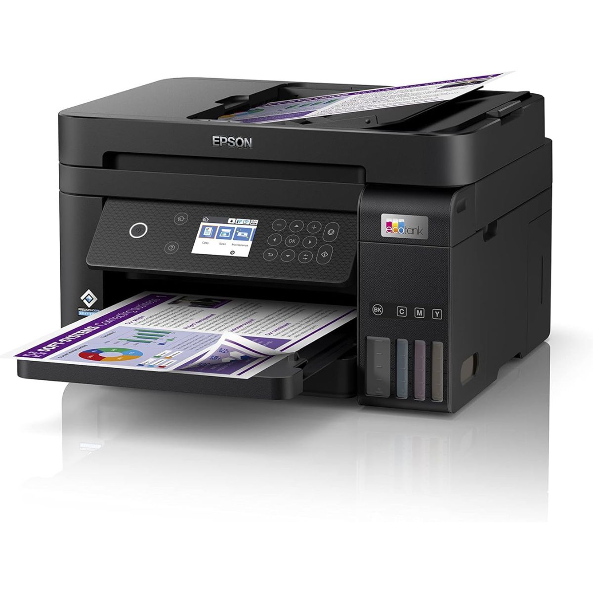 Epson EcoTank L6270 A4 Wi-Fi Duplex All-in-One Ink Tank Printer | Print, Scan & Copy | ADF | Borderless Printing | Ink Filled Machine | With Box | C11CJ61407