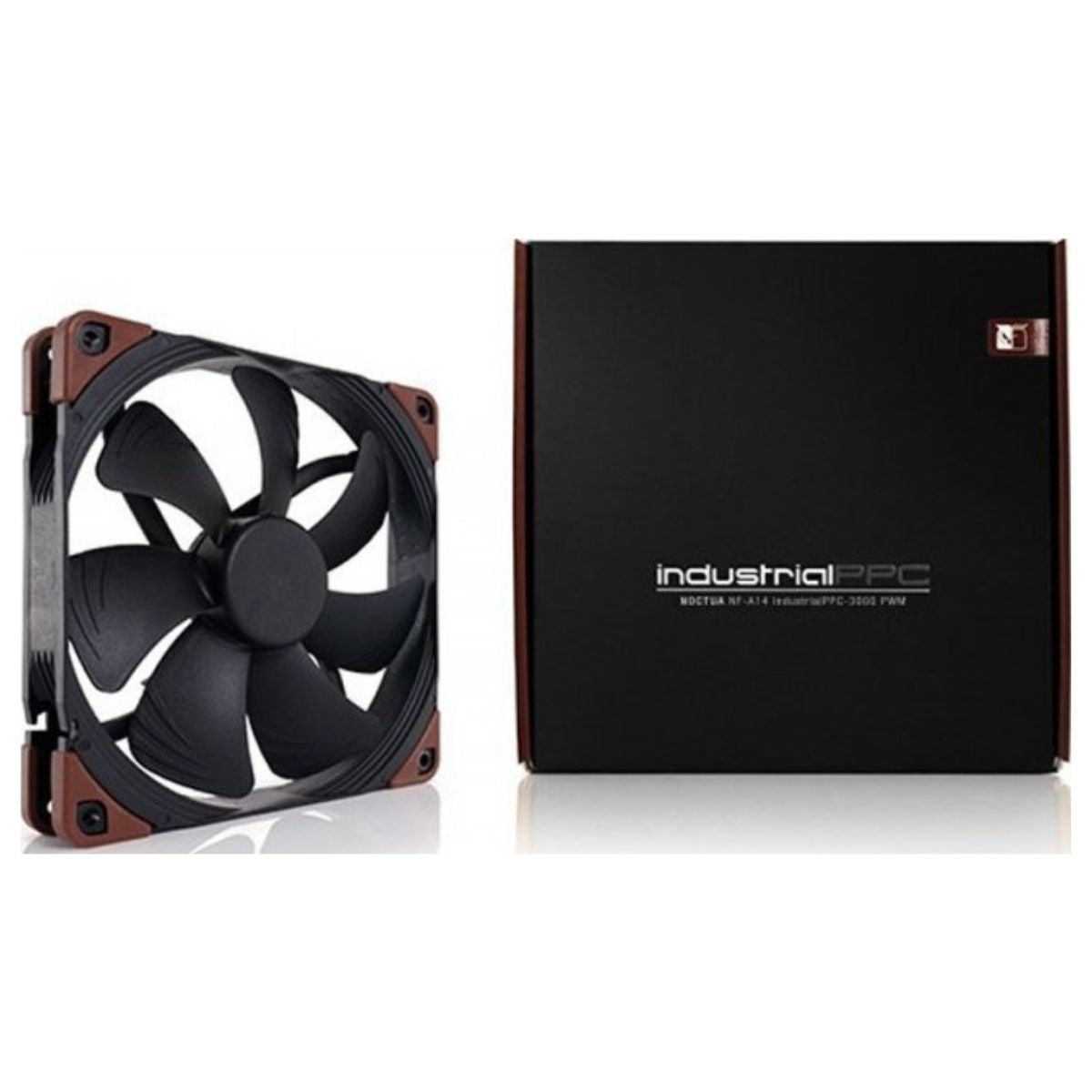 Noctua NF-A14 industrialPPC-3000 PWM Industrial Cooling Fan, 140mm, 3000 RPM, IP52 Water & Dust Resistant, Heavy-Duty PWM Cooling Fan, Black | NF-A14 iPPC-3000 PWM