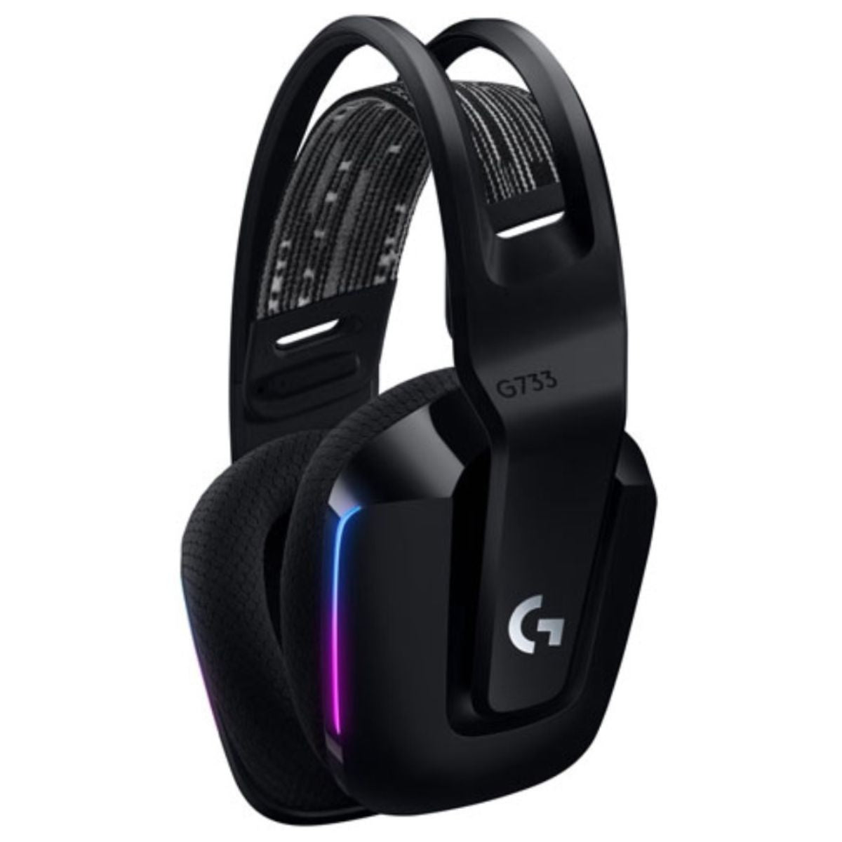 Logitech G733 LIGHTSPEED Wireless RGB Gaming Headset, 2.4GHz, PRO-G Drivers, 29H Battery, BLUE VO!CE Mic, Black / White / Blue / Lilac