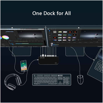 Wavlink WL-UG39DK1 Dual 2K USB 3.0 Docking Station with HDMI, DVI, Gigabit Ethernet & 6 USB Ports – Universal Dock UAE