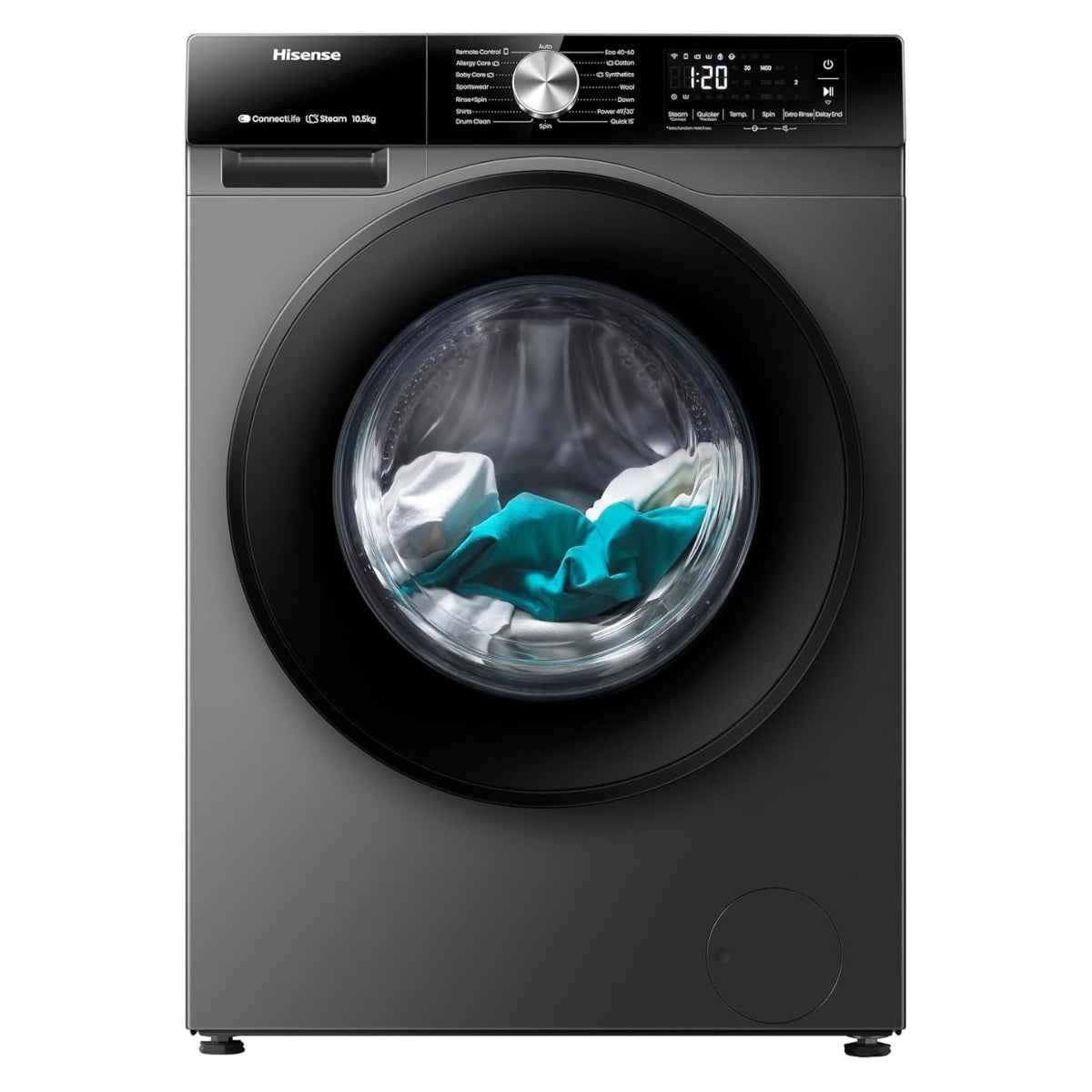 Hisense WF3S1043BT 10.5 kg Smart Front-Load Washing Machine – WiFi Smart Connect