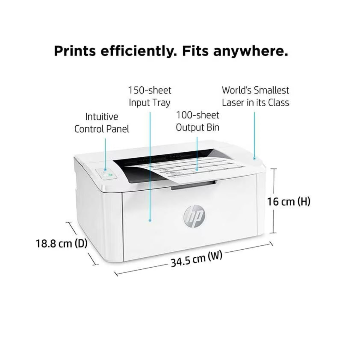 HP LaserJet M111A Printer, Print Up To 21 PPM, Up to 100 Sheets Output Capacity, 500 MHz Processor Speed, USB Connectivity, Perfect for Home & Office, White | 7MD67A