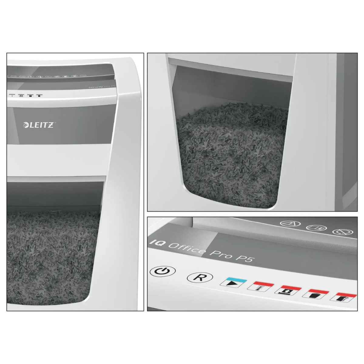 Leitz IQ Office Paper Shredder Pro P5 – 5 Sheets, Micro Cut, High Security, Compact Design | LE8010-00