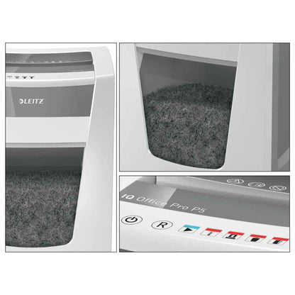 Leitz IQ Office Paper Shredder Pro P5 – 5 Sheets, Micro Cut, High Security, Compact Design | LE8010-00