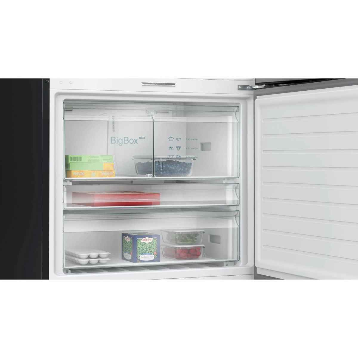 Siemens iQ700 682 L Bottom Freezer Refrigerator – Dark Inox Anti-Fingerprint