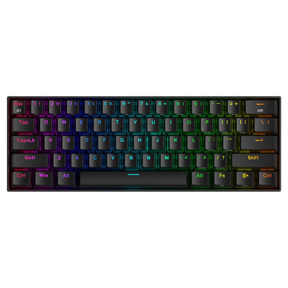Redragon K530 Pro Draconic 60% Wireless RGB Mechanical Keyboard | Bluetooth 5.0 | Hot-Swappable Switches | Detachable USB Type-C | Red or Brown Switch Options | Black | K530RGB-PRO-RED / K530RGB-PRO-BROWN