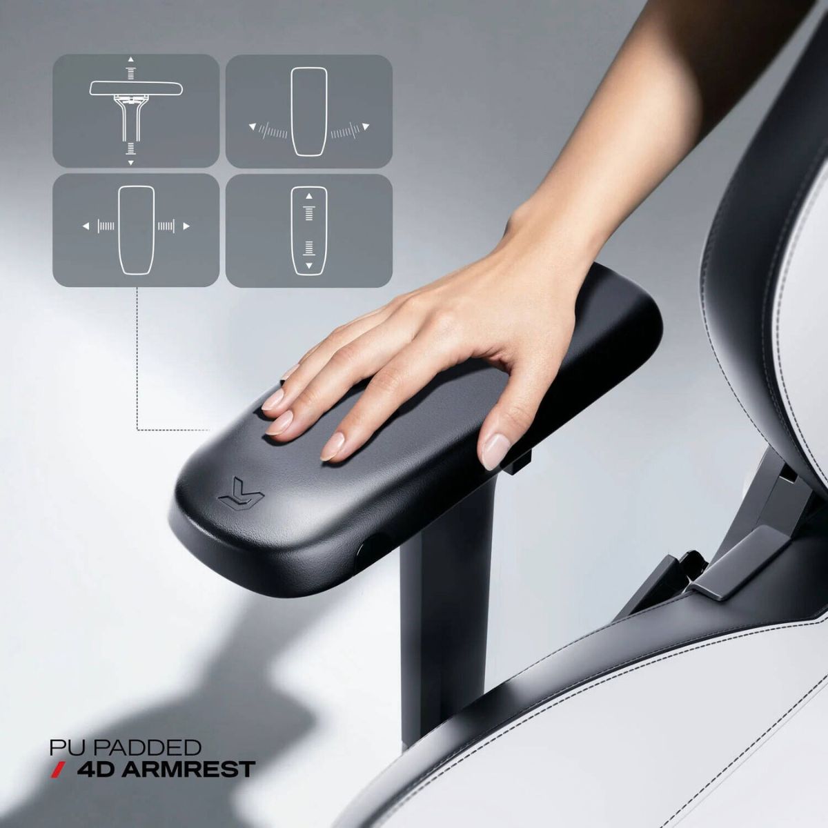 Cybeart Arctic White APEX 2.0 Gaming Chair | Endura Nappa Leatherette | 4D Lumbar & Armrests | 135° Recline | 150kg | GC-PUAPEX-09
