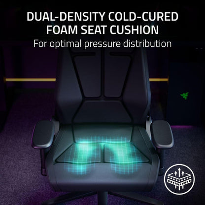 Razer Soma Chroma Wireless RGB Gaming Chair | Fabric Ergonomic Computer Chair | Chroma RGB Lighting | Built-in Lumbar Support | 155° Recline | Black