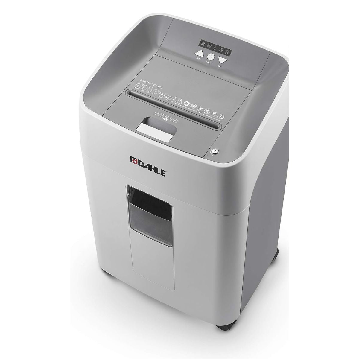 Dahle ShredMATIC 300 Auto Feed Paper Shredder | 300-Sheet Auto Feed | P-4 Cross Cut | Oil-Free | 40L Bin | Model 35314-16595