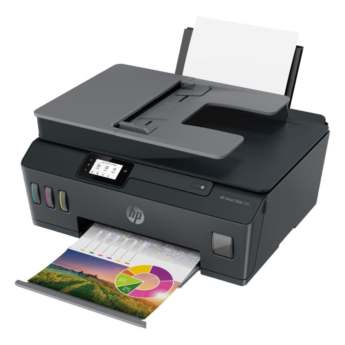 Hp Smart Tank 615 Wireless, Print, Copy, Scan, Fax, Automated Document Feeder, All In One Printer, Print Up To 18000 Black Or 8000 Color Pages, Black [Y0F71A]