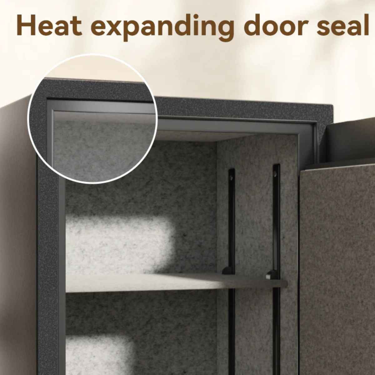 Deli T600 Fireproof Safe, Digital Security Safe Box for Home & Office, Heavy-Duty 1-Hour Fireproof Steel Safe 36kg (50×36×35cm) Dark Grey