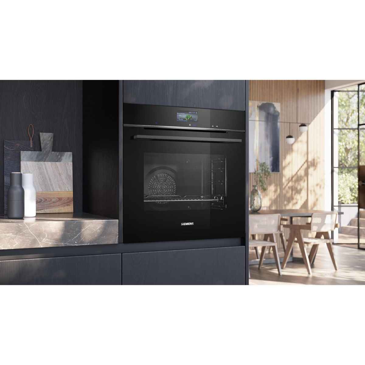 Siemens iQ700 60cm Home Connect Built-In Electric Oven – 71L, Fan-Assisted Cooking, German Engineered (Model: HB776GKB1M)