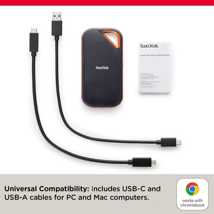 SanDisk Extreme Pro Portable SSD – 4TB, Up to 2000MB/s, USB-C 3.2 Gen 2 High-Speed Storage