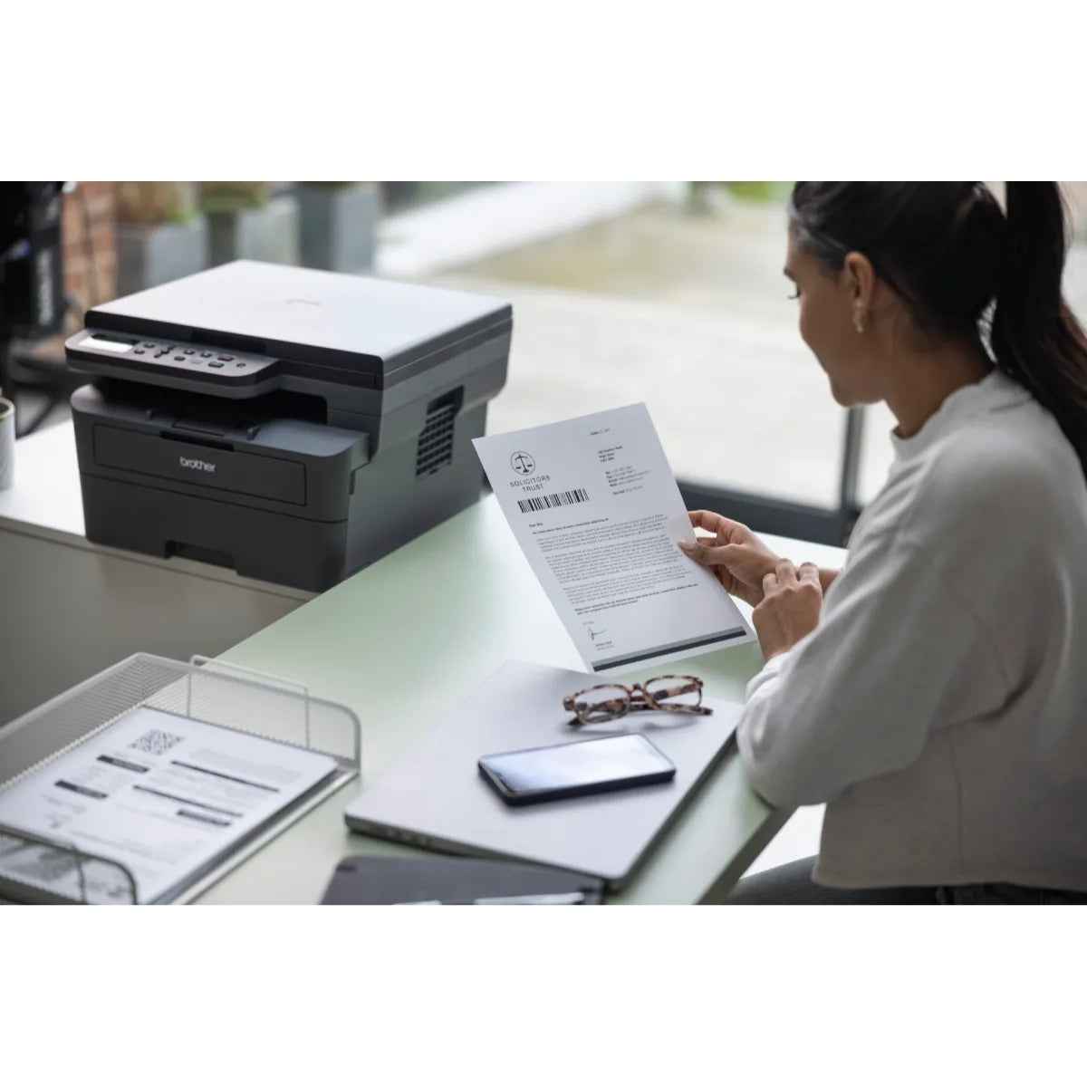 Brother DCP-L2625DW Mono Laser Printer, Up to 34 PPM Printer Speed, 49 dB(A) Noise Level, Hi-Speed USB, Wired & Wireless Connectivity, 250 Sheets Input Tray, Black | DCP-L2625DW