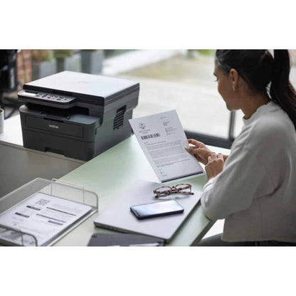 Brother DCP-L2625DW Mono Laser Printer, Up to 34 PPM Printer Speed, 49 dB(A) Noise Level, Hi-Speed USB, Wired & Wireless Connectivity, 250 Sheets Input Tray, Black | DCP-L2625DW