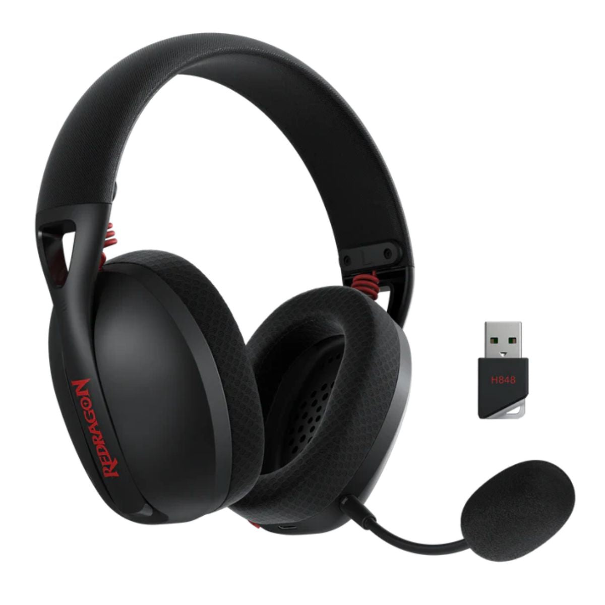 Redragon H848 IRE Pro Headphones, Tri-Mode Connection, 40mm Driver Size, 7.1 Virtual Surround, Detachable Microphone, 2.4G/BT/Wired Connectivity | H848