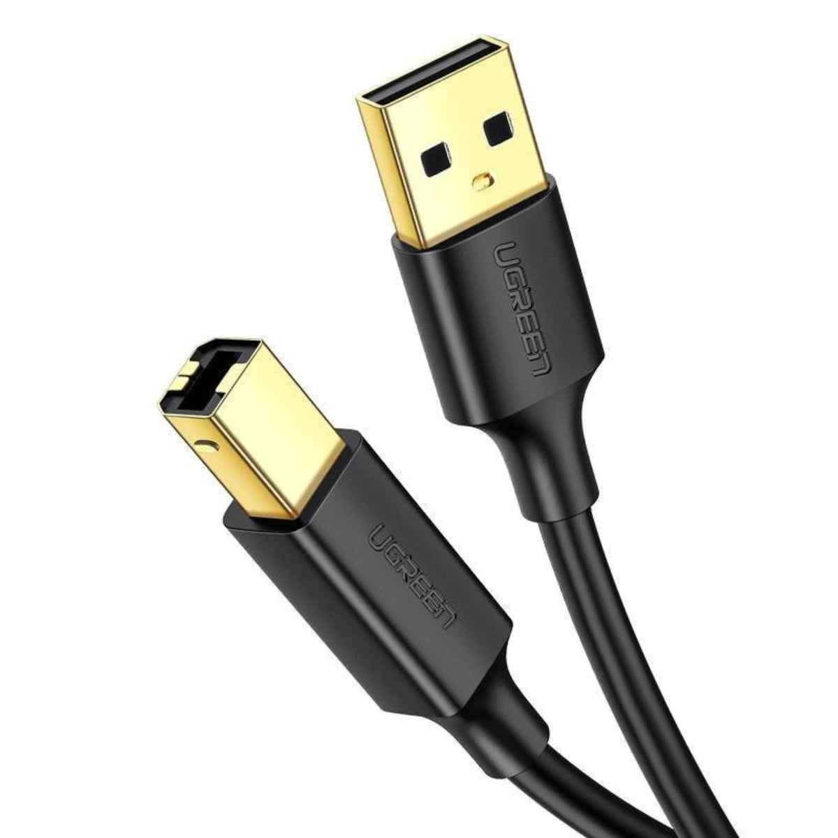 UGREEN USB 2.0 Printer Cable 1.5M Gold-Plated – High-Speed A to B Cable for Printer, Scanner & Fax (US135, Black)