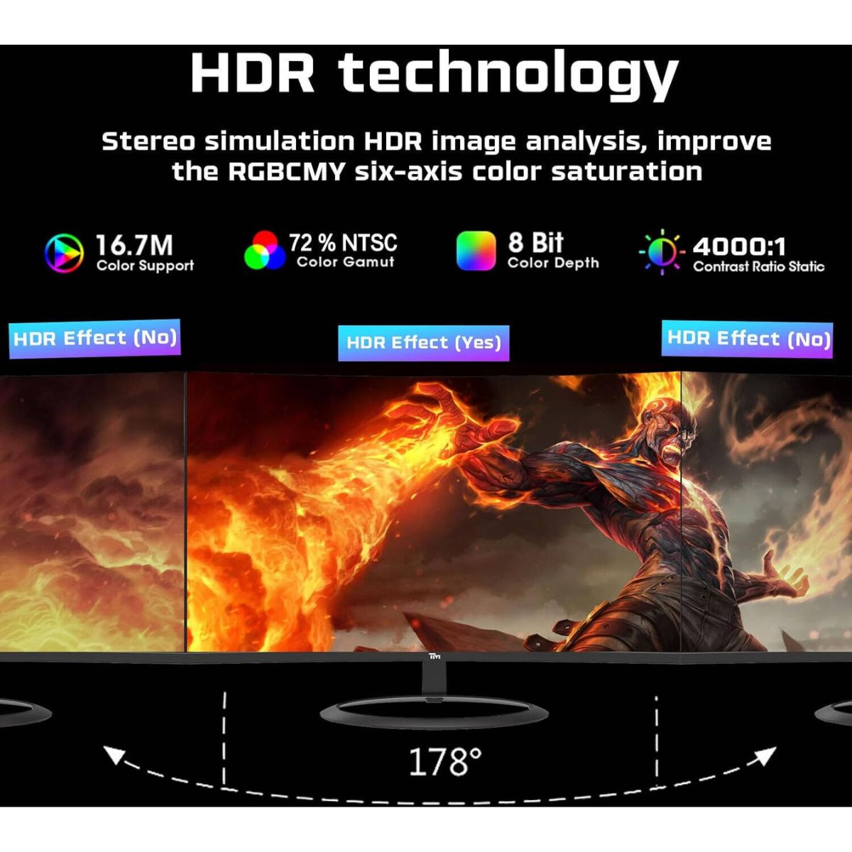 Twisted Minds TM32CFHD180VA Curved Gaming Monitor – 32″ FHD VA, 180Hz, 1ms, R1500 Curved Display