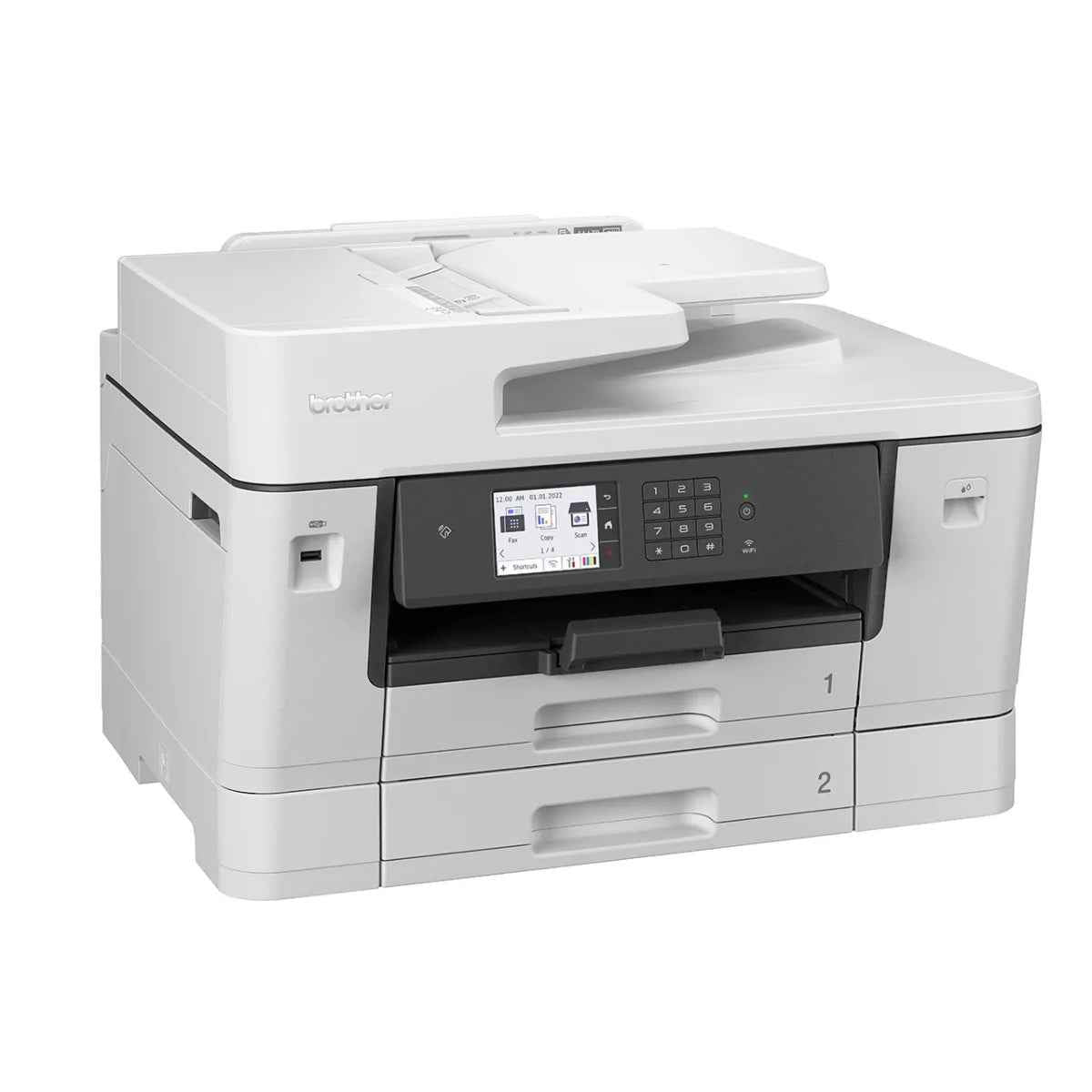 Brother J3940DW MFC A3 Inkjet Printer, Up to 28.0/28.0 ipm Print Speed, Up to 1200 4800 dpi, 3.5" TFT Touch LCD, Up to 500 +100 Sheets Multi-purpose Tray, Wi-Fi / USB 2.0