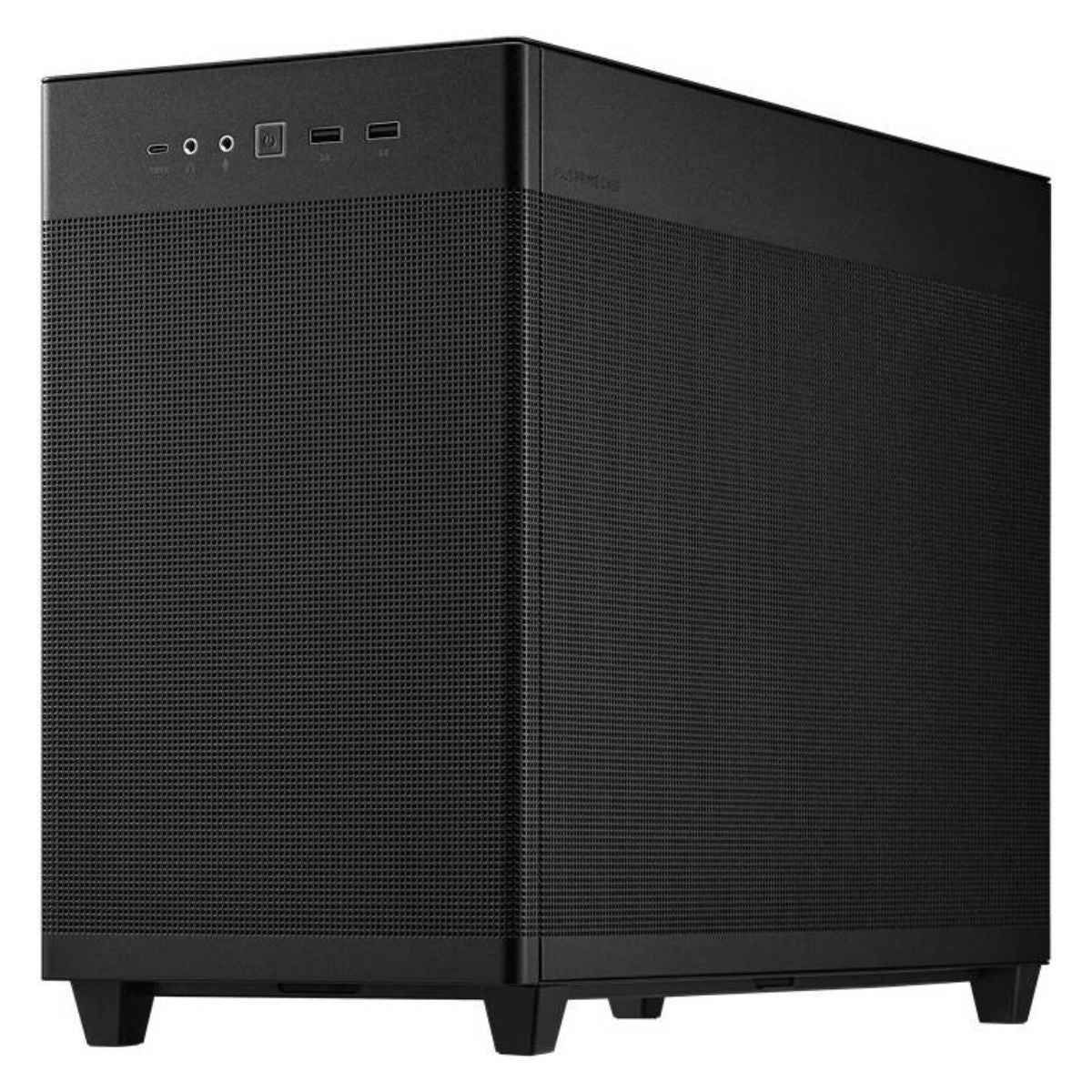 Asus Prime AP201 Tempered Glass MicroATX Computer Case, Removable Dust Filter, Up to 360mm Radiator Support, Up to 4 Fans, Black | 90DC00G0-B39010