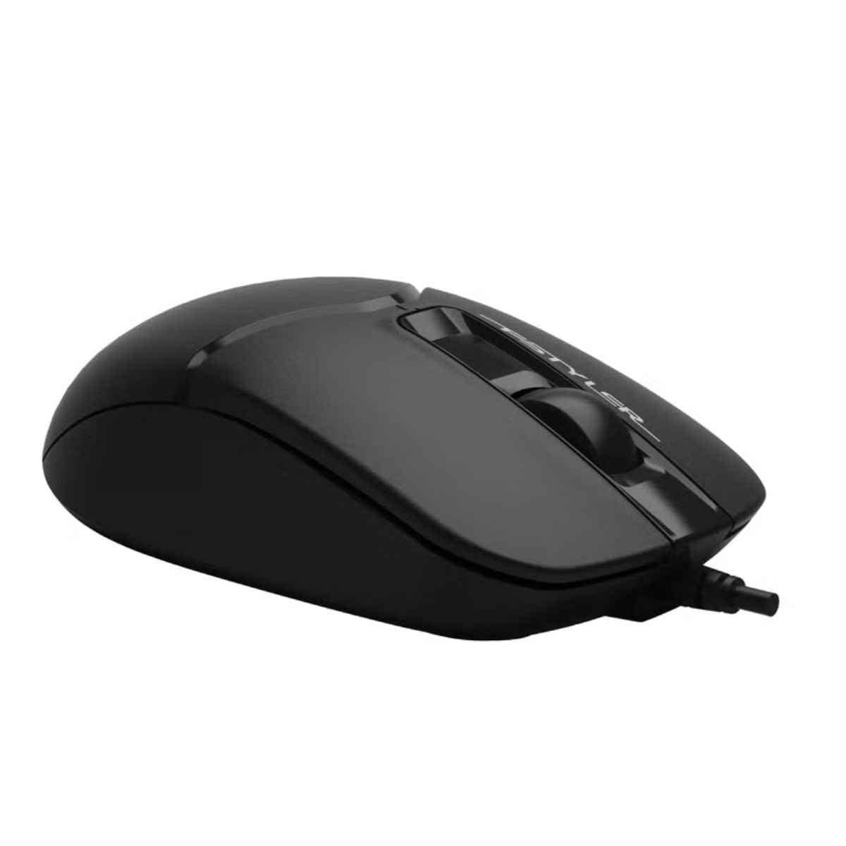 A4Tech Fstyler Silent Wired Mouse FM12ST – 1200 DPI, Silent Clicks, USB-C &amp; USB-A Support, Black