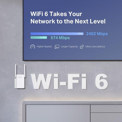 MERCUSYS ME80X AX3000 Wi-Fi 6 Range Extender | Dual-Band 3000 Mbps | Gigabit Ethernet | EasyMesh | Access Point Mode